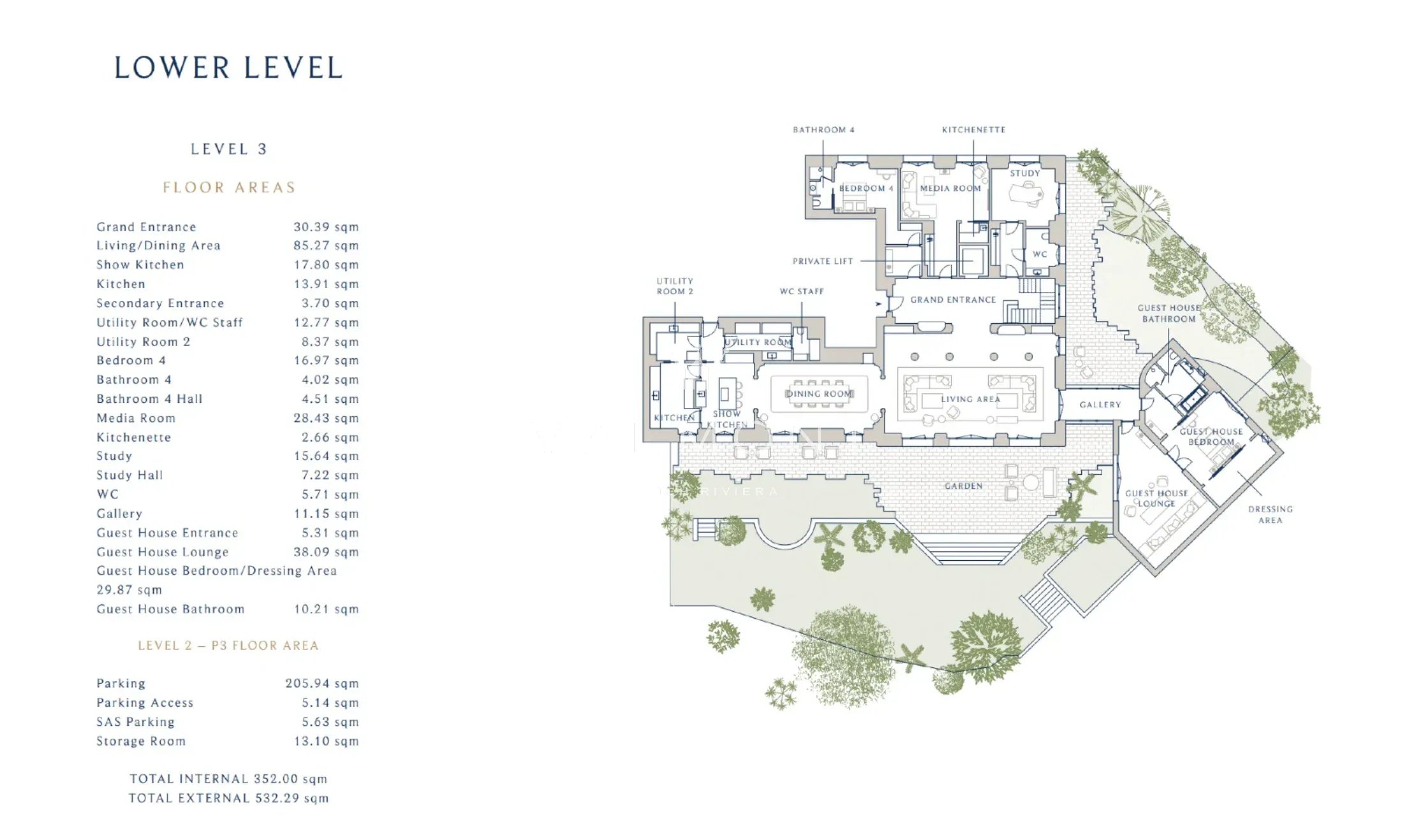 Duplex d’exception en rez-de-jardin avec piscine et maison d’amis