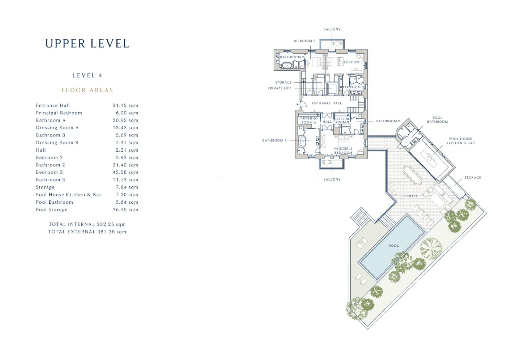 Duplex d’exception en rez-de-jardin avec piscine et maison d’amis